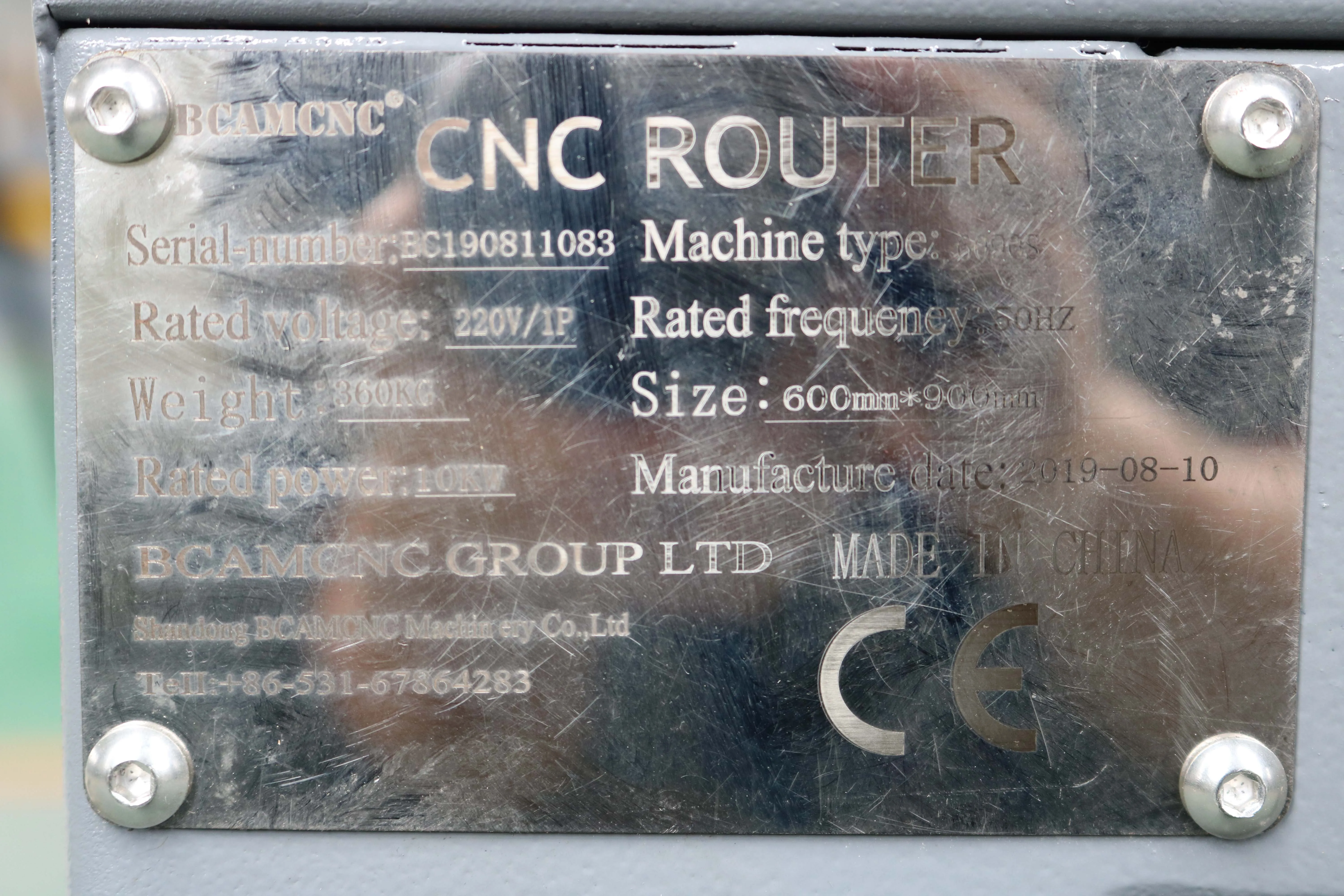 Cast iron bed 6090 cnc milling machine for cutting metal