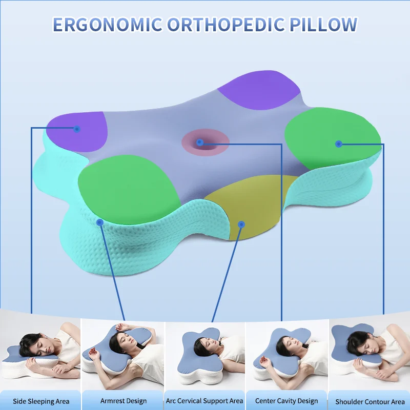 2024 new products sleeping comfortable therapy original memory foam pillow for sleeping relief from shoulder