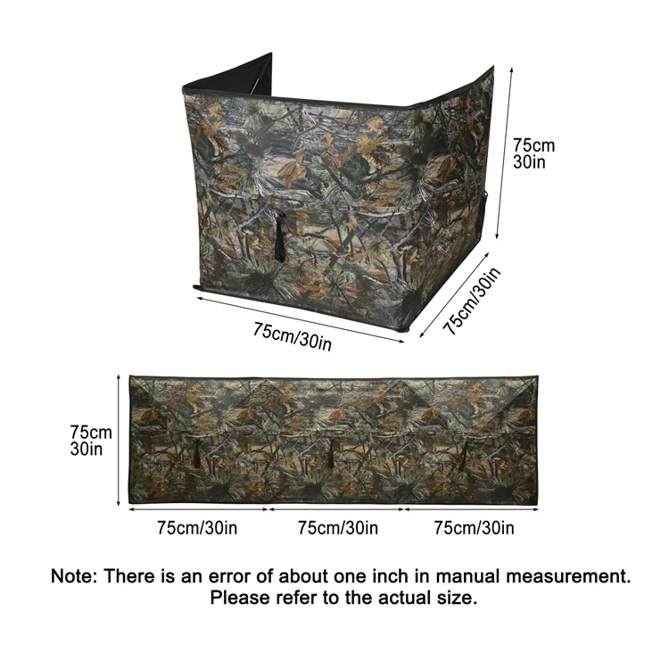 Mydays Outdoor Sturdy Detachable and Easy to Install  Three-Panel Low-Noise Deer Hunting Ground Blind with Carry Bag