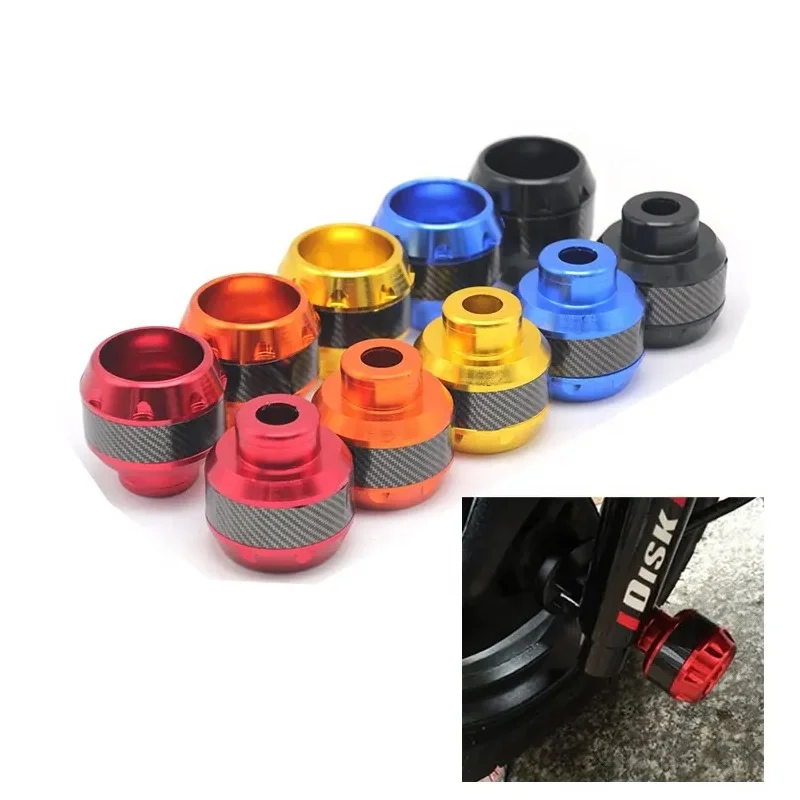 Universal Plastic Carbon Fiber Motorcycle Front Anti Falling Frame Sliders Motocross Crash Pads Anti Collision Cap