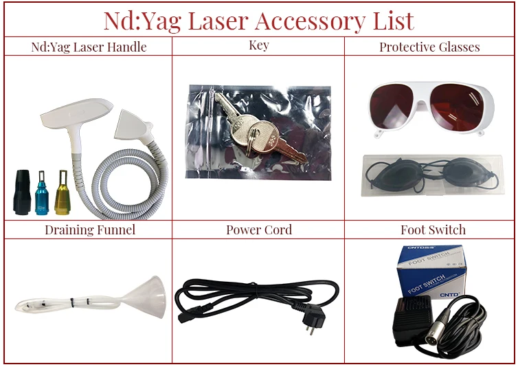 Q switch Nd yag laser /tatto removal machine color tattoo removal with nd yag laser