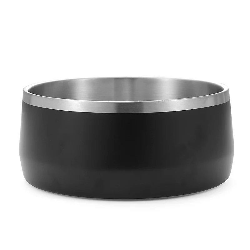 Pet Non Slip Dog Bowl with Silicone Mat Capacity Double Wall Stainless Steel Big Size Pet Bowl