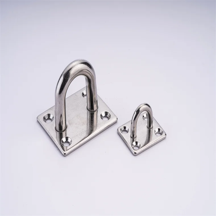 manufacturer High Polished Stainless Steel 304 316 Diamond Pad Eye With Ring Plate Ceiling Hooks Rigging hardware
