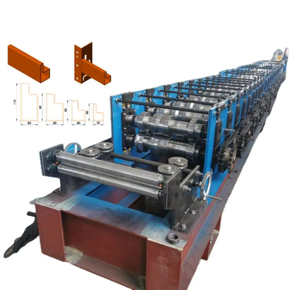 Automatic 1.5-2.0mm Galvanized Steel Laser Welding Storage Racking Step Beam Roll Forming Machine