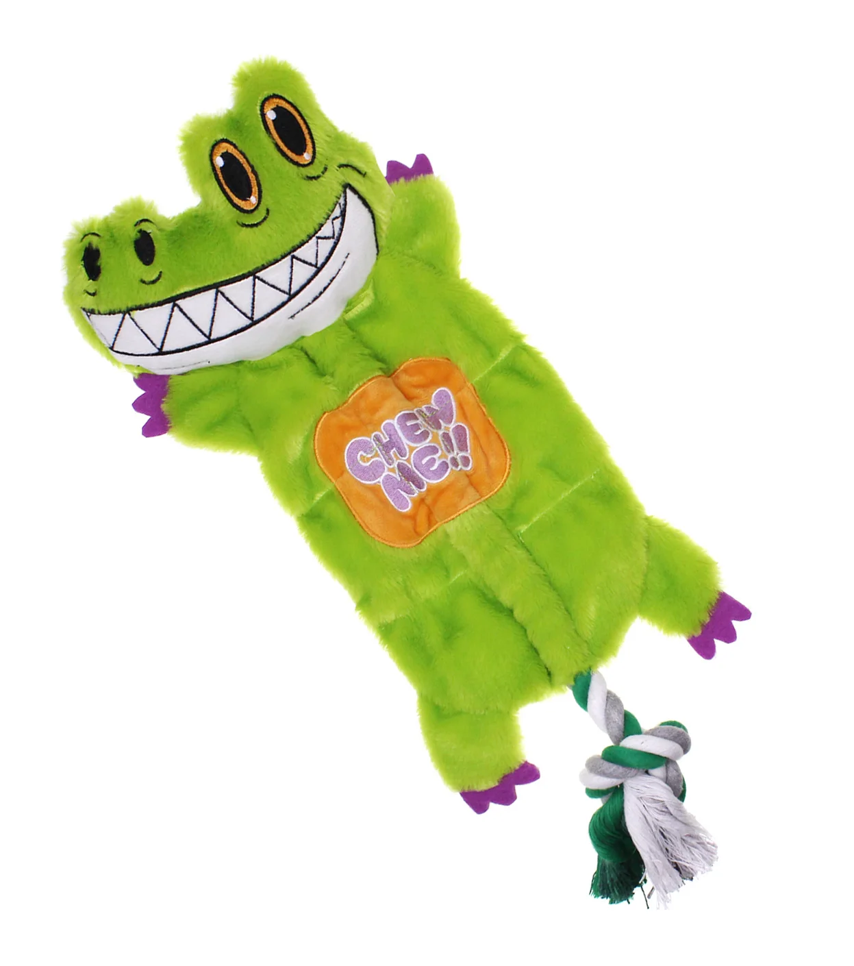 Dog Squeaky Toy super flat  Christmas deer  alligator  rhino Durable  With 6 Squeakers for Dog Chew toys plush toy