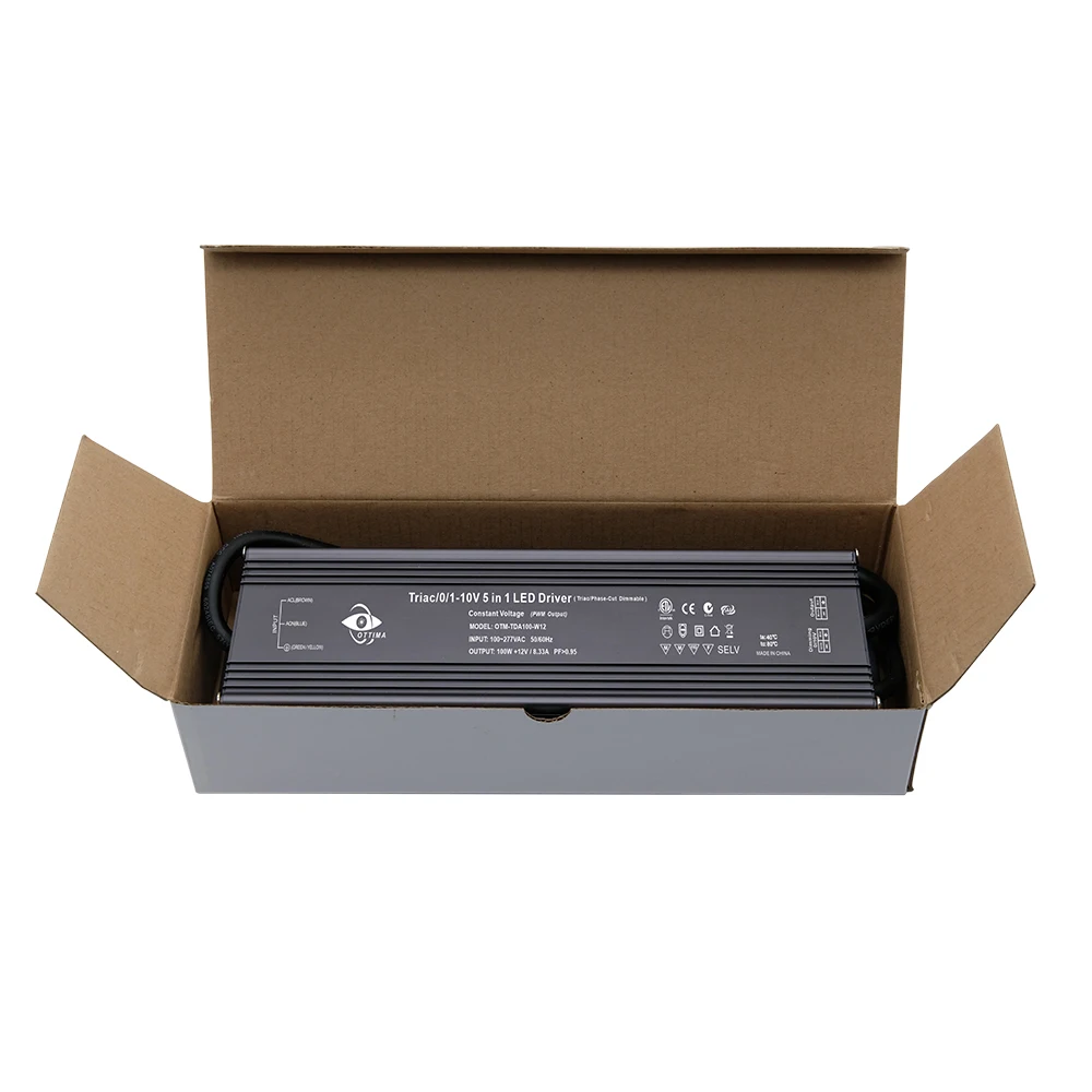 7 years warranty UL cUL ETL  cETL FCC Class 2. ROHS  5in 1  Triac Dimmable LED CV Driver for  30W 60w 80W 96w 100W  IP67