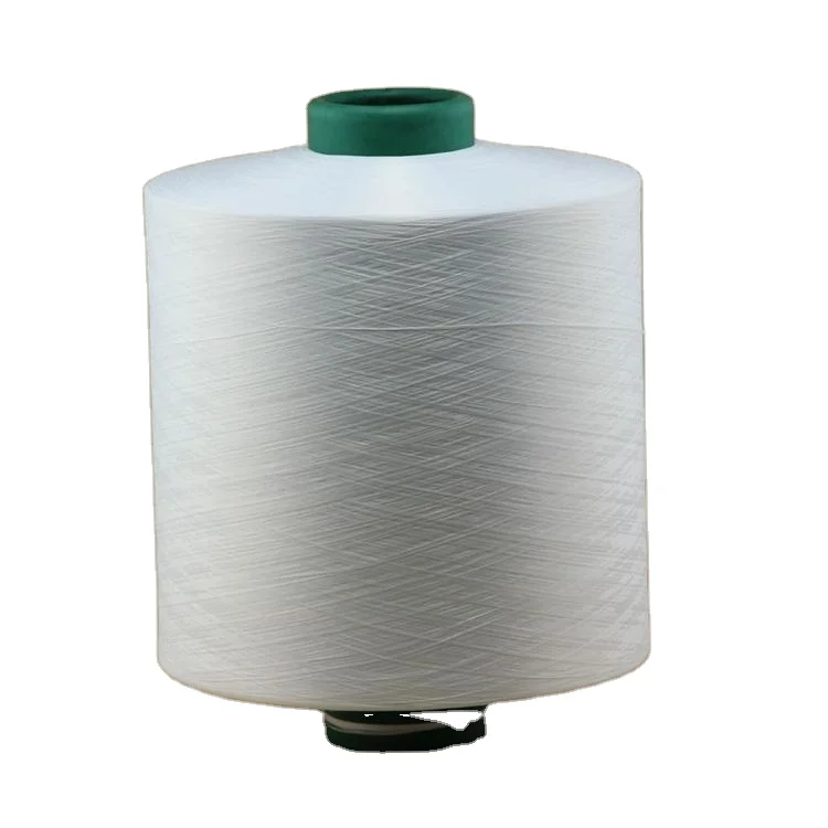 Recycled DTY NIM DDB black 100D/144F dope dyed eco natural polyester yarn with GRS OEKO certificate for Denim knitting fabric