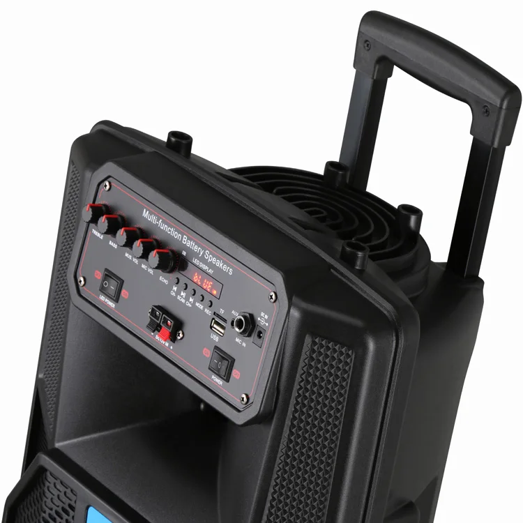 8 inch Large portable wireless  woofer trolley outdoor with battery BT portable speaker  mini DJ BASS SPEAKER