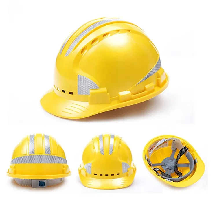 Construction Helmet Safety Worker Head Protection Helmet Construction Safety Protective Hi Visibility Reflective Safety Helmet