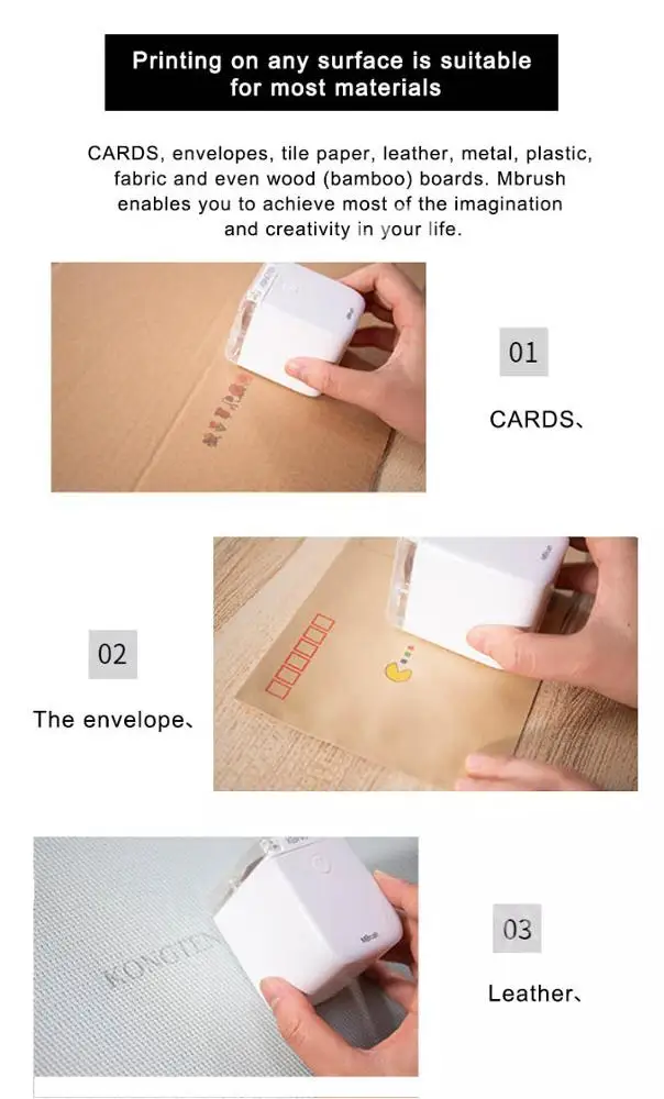 High Quality Easy Operate Handheld Inkjet Printer/portable Hand Jet Printing Machine Mbrush