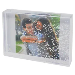 Tik Tok Girls Popular Gifts Acrylic Liquid Picture Photo Frame Pink Glitter Shake Photo Frame