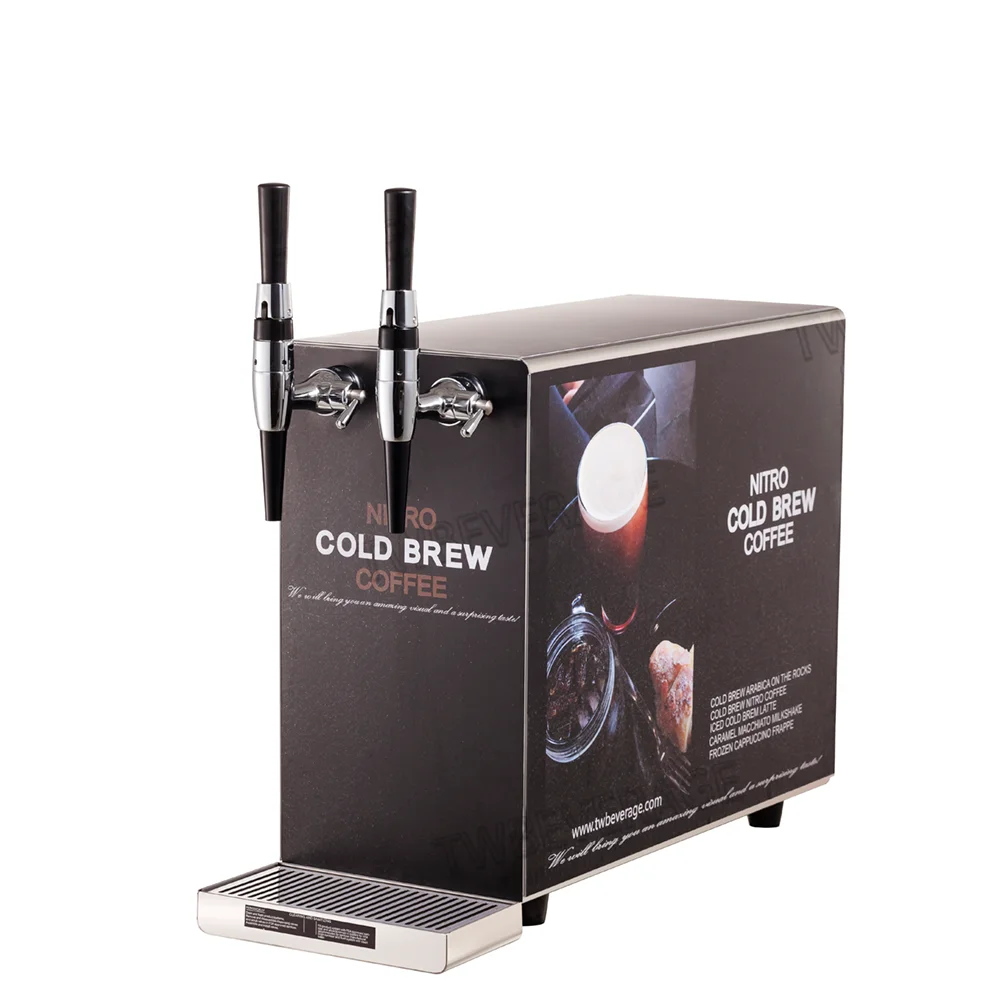 Commercial cold brew nitro coffee dispenser machine widely used in cafe
