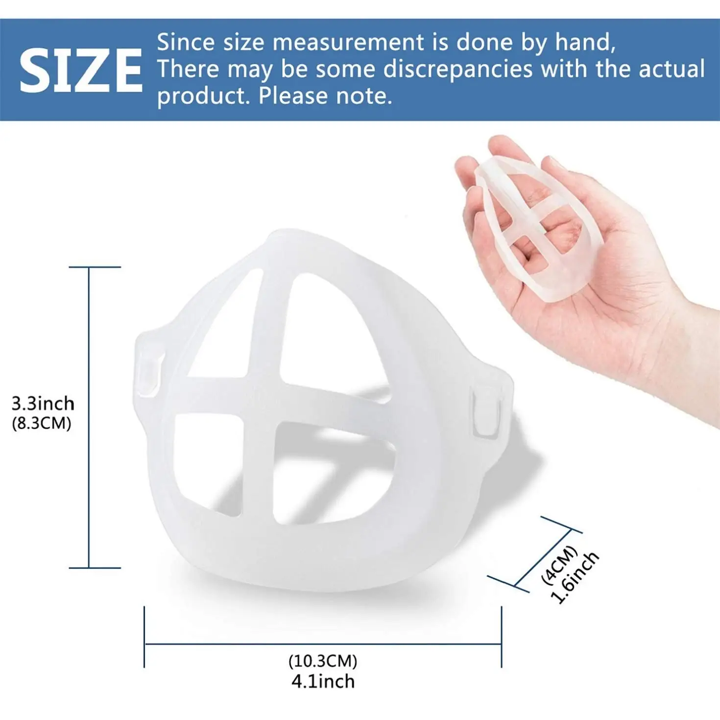 
Food Grade 3D Soft Silicone Face Mask Holder Bracket Support For Comfortable Breathing 