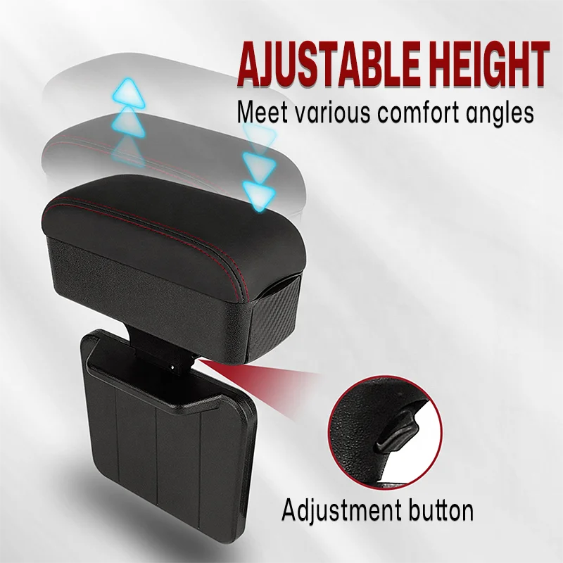 Anjuny Factory Car Armrest Interior Decoration Cars Arm Rest Box Pu Leather Auto Parts