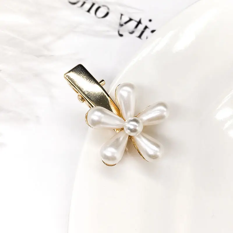 Lovely Rhinestone Flower Simulate Pearl Hair Clips Hairpins Bling  Hair Jewelry Barrettes For Kids/Women Gifts