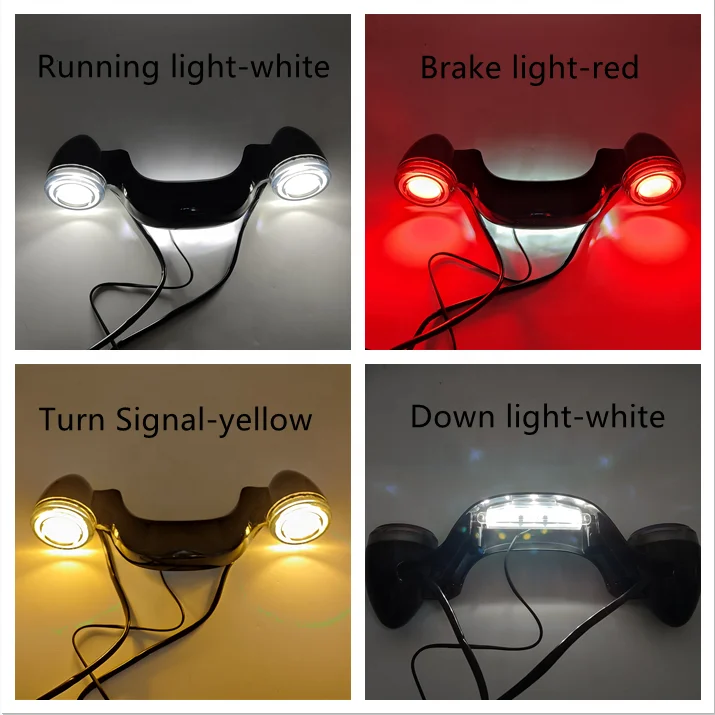 Новый стиль мотоцикла задний указатель поворота светодиодными стоп-сигналами лицензии лампы дневного света для Harley Touring Road King Street Glide