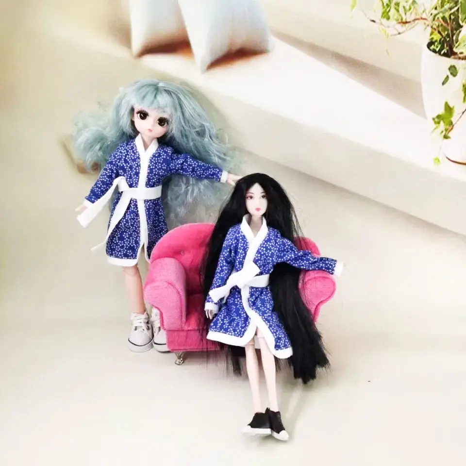 Pajamas lingerie doll toy dress thick cotton robe pajamas dress fashion doll accessories