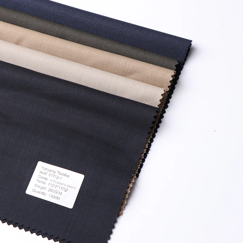 Merino Wool Fabric Cashmere Wool Suiting Fabric Solid Wool Wedding Suit Fabric