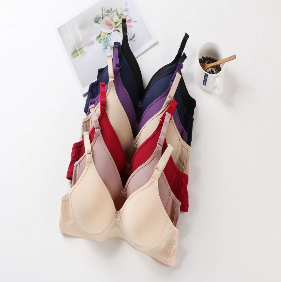 Wholesale Girls  Seamless Wire Free Bra Seamless Bra Solid Color Bra