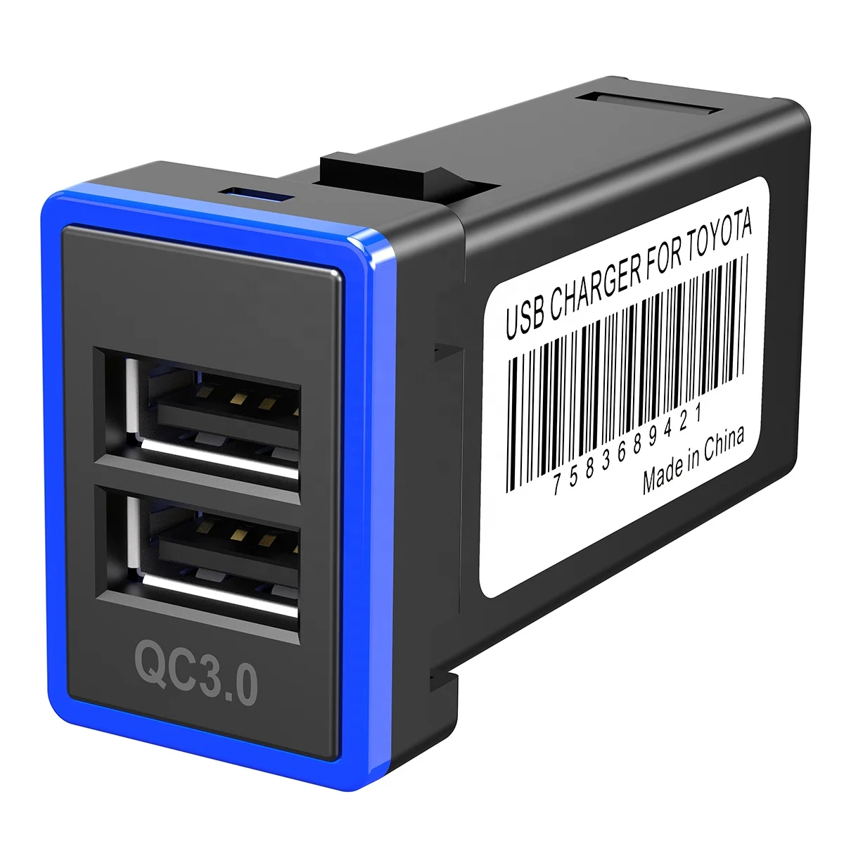  Автомобильные аксессуары CHELINK QC3.0 автомобильное зарядное устройство с 2 USB-портами многоцветный светодиодный дисплей адаптер для зарядки