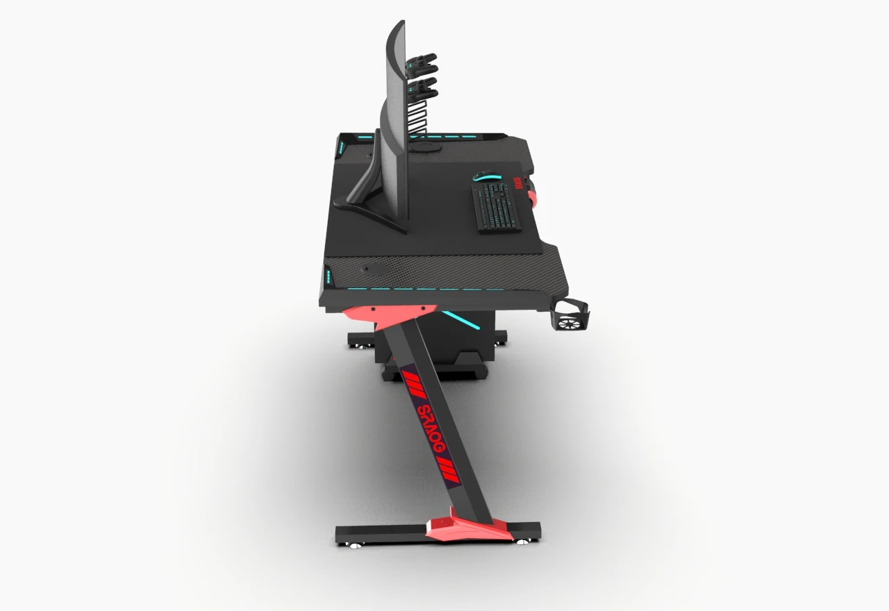 Luxury ergonomic computer table gaming pc laptop table set