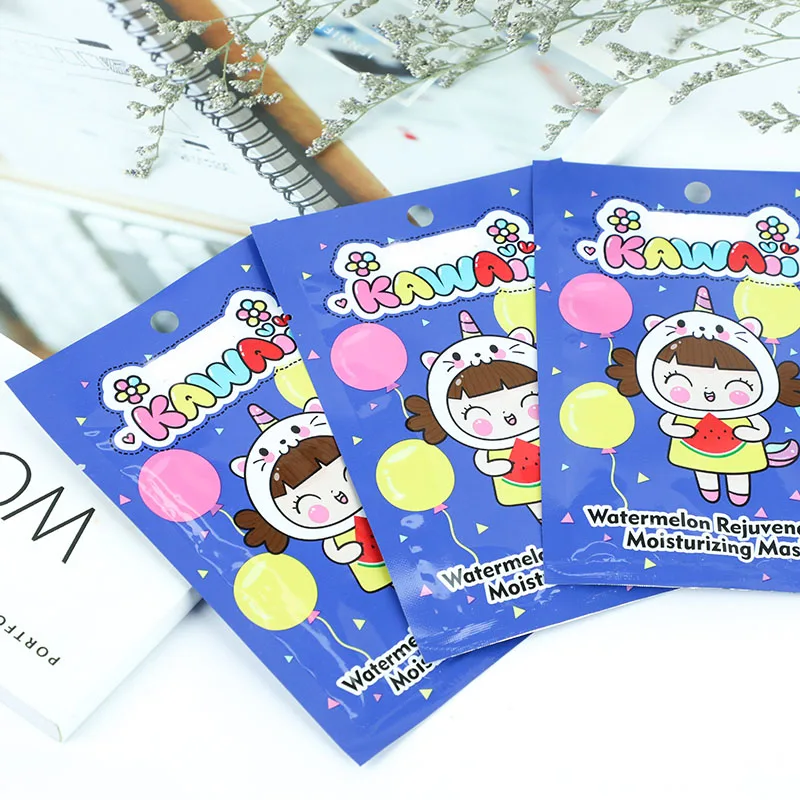 Selling Watermelon Flavor Hyaluronic Acid Moisturizing Cotton Mask