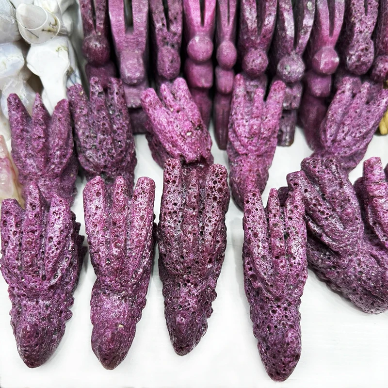 Wholesale Natural Crystal Stonesdragon skull Ruby Tumbled Stone Honeycomb Ruby Tumbles for Home Decor