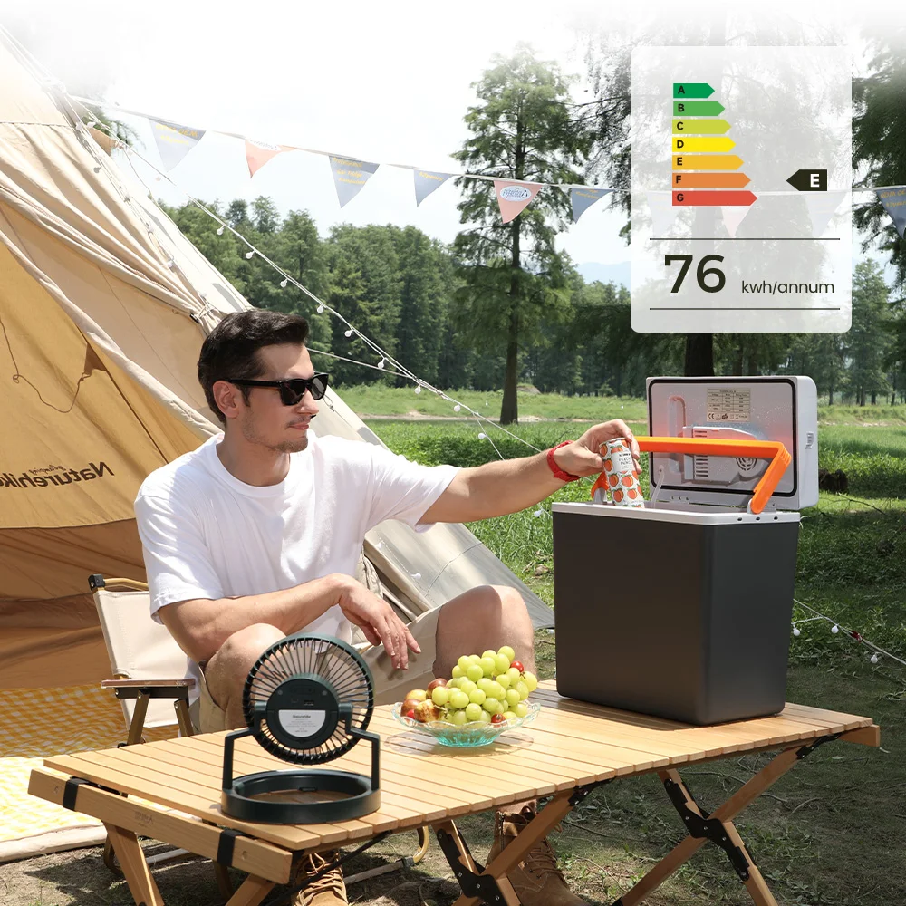 20l Portable Car Fridge Cooling Heating Quiet Energy Saving Dual Use For Camping And Home Use