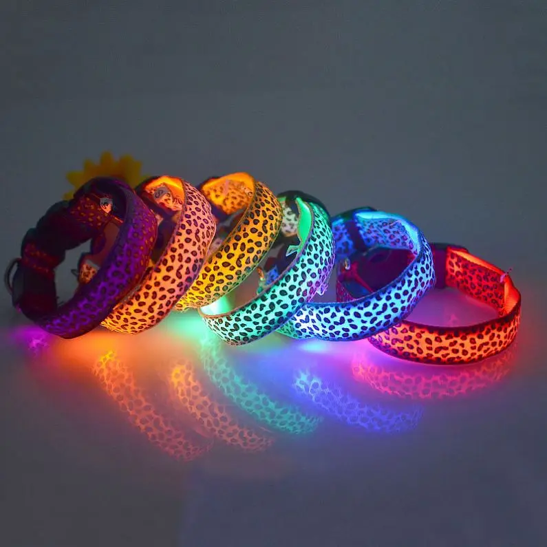 KingHon Led Dog Pets Collars Usb Rechargeable With Design Glowing Dog Collar Adjustable Flashing Collar Led for Dogs