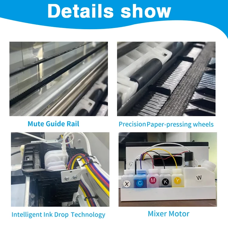 Manufacturer Dual XP600 A3 DTF Printer 30 cm white toner Direct Transfer Film Printer With dtf Shaking Powder Machine for T-shir