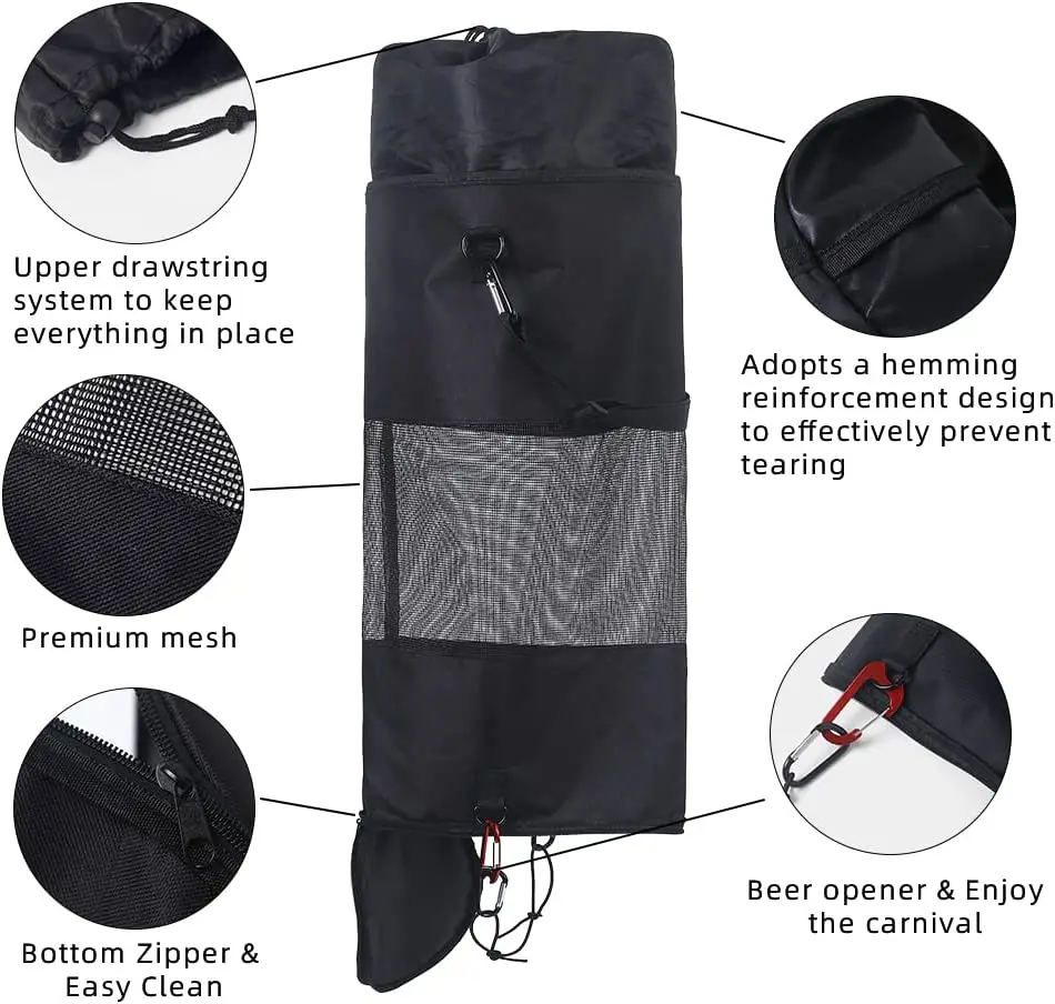 Portable  Large Collapsible Leak Proof Marine Mesh Trash Can Boat Garbage Bag