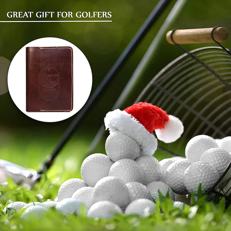Refillable Golf Scorecard Book Cover Leather Golf Yardage Book Scorecard Holder