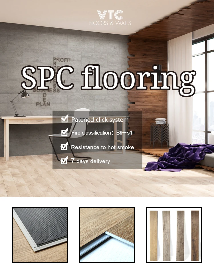 HOT Sale New Design, SPC Flooring With Click Lock SPC Vinyl Flooring/