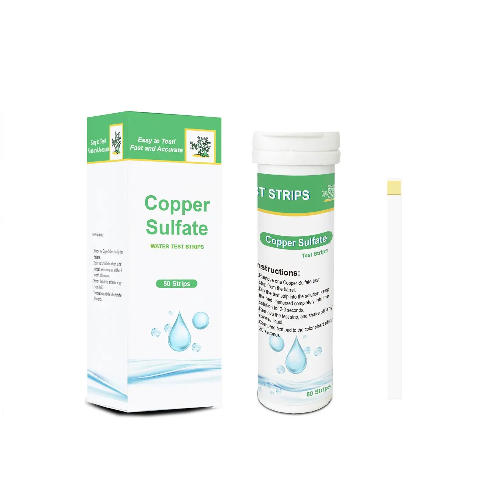 Tiras reactivas de agua con sulfato cobre para джакузи piscina y spa