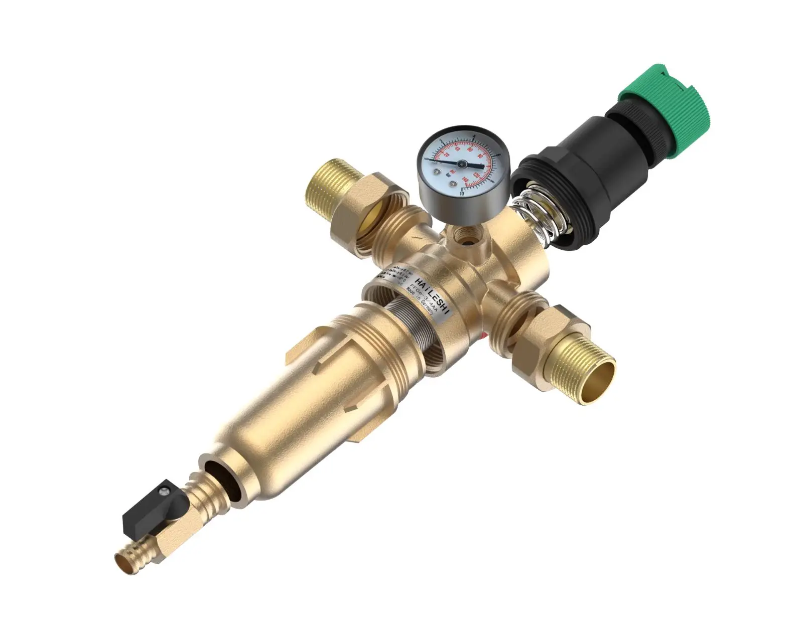 Whole House Back Wash Spin 40 Micron Mesh Brass Filter Water Paired with water purifier Pressure Regulator water purifier