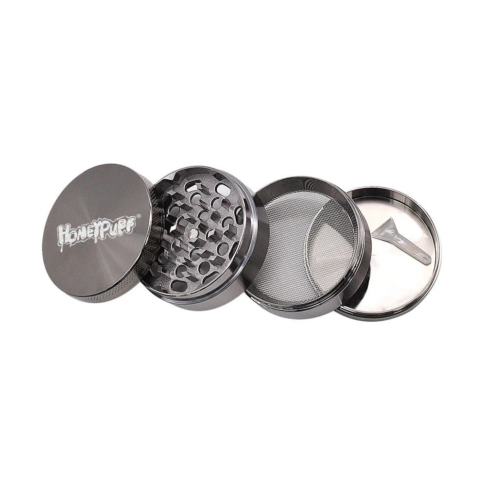 
Weed Grinder Rose Gold Stainless Steel Card Titanium Sublimation White Herb Grinder 