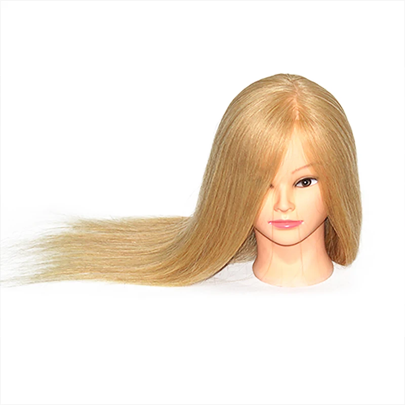 100% Human Hair #613 Blonde Color Mannequin Head for Training