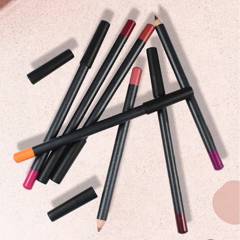 12 Colors Waterproof Pencil Lipliner Private Label Lipliner Pencil Custom Logo Lipliner Set