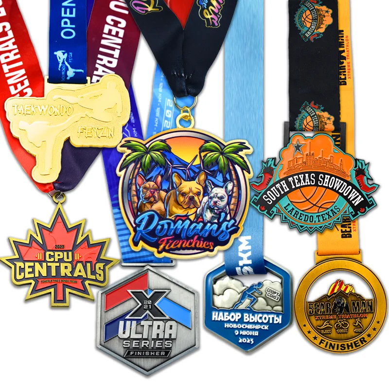 Custom Cheap 3D Metal Marathoon Taekwondo Fiesta Football Dance Swimming Gold Award Race Trophy Medalla DeportivasSport Medal