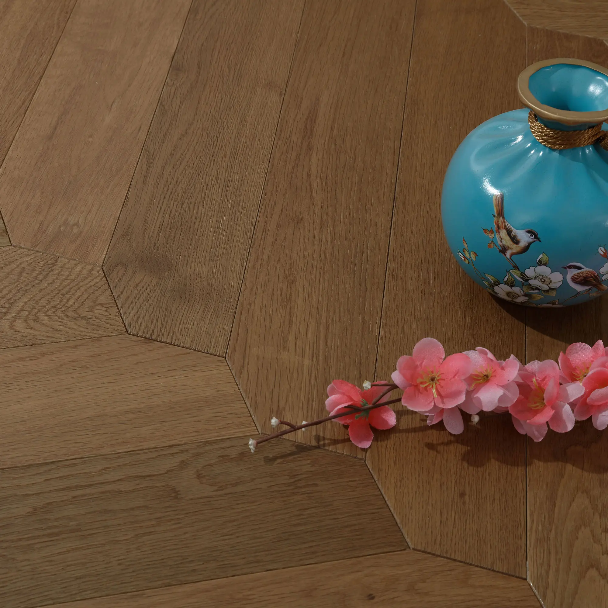 MUMU China Factory Grain Traditional Herringbone Tiles look Engineer Interior Nature Wood Floor