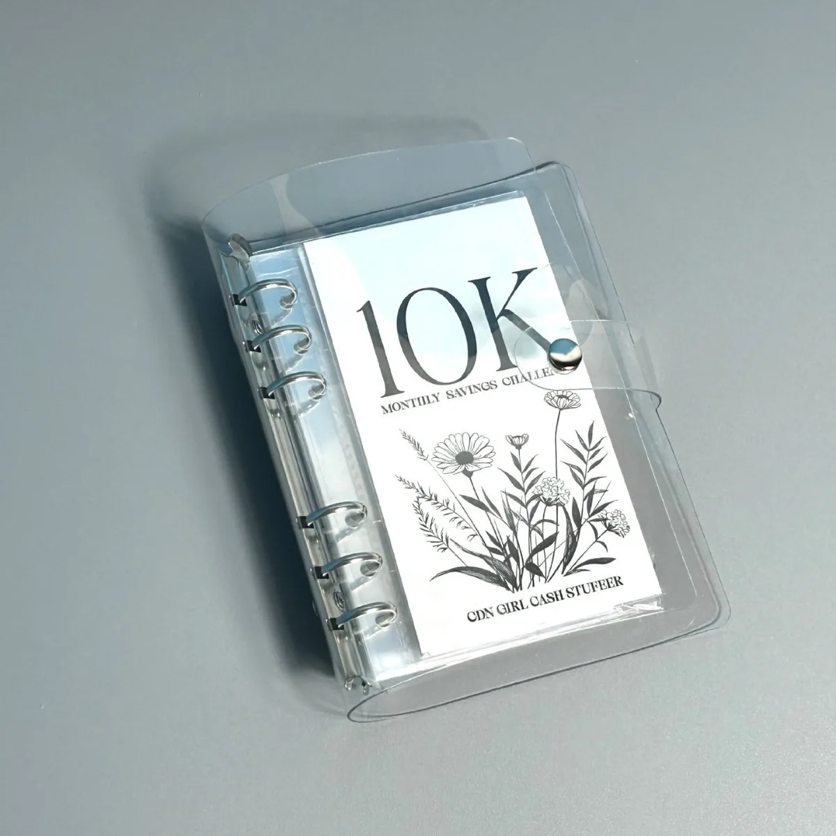 Vertical deposit and savings six-hole iron clamp storage book single grid Card Binder album pvc loose spiral notebook