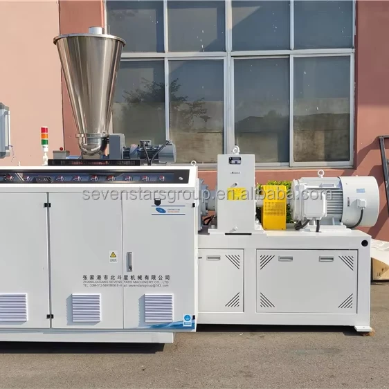 hot sale sevenstars high efficiency double screw extruder PVC pipe making machine