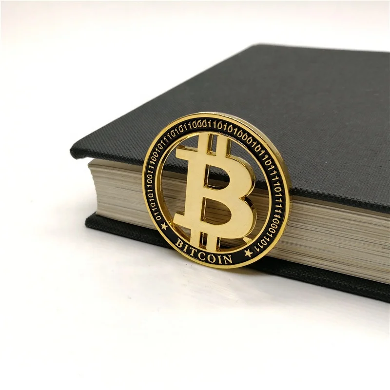 Сувенирная монета биткоина из цинкового