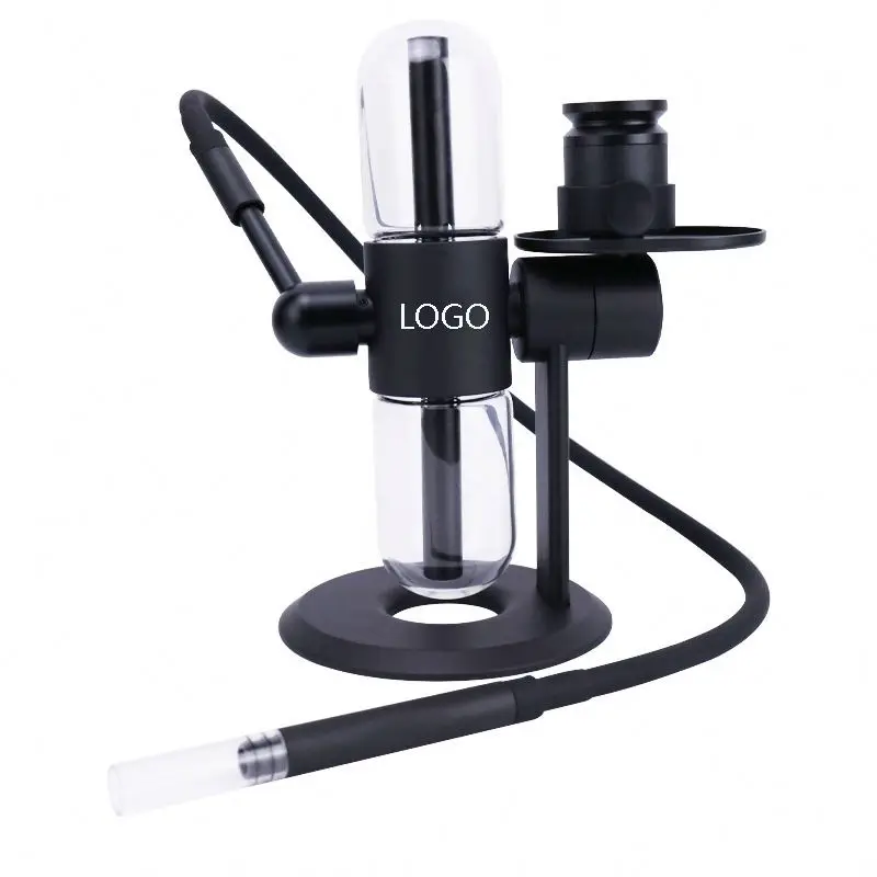 New Arrival Factory Gravity Glass Hookah 360 Rotating Gravity Hookah Smoking Bulk Shisha Head Richman E Hookah with Cage