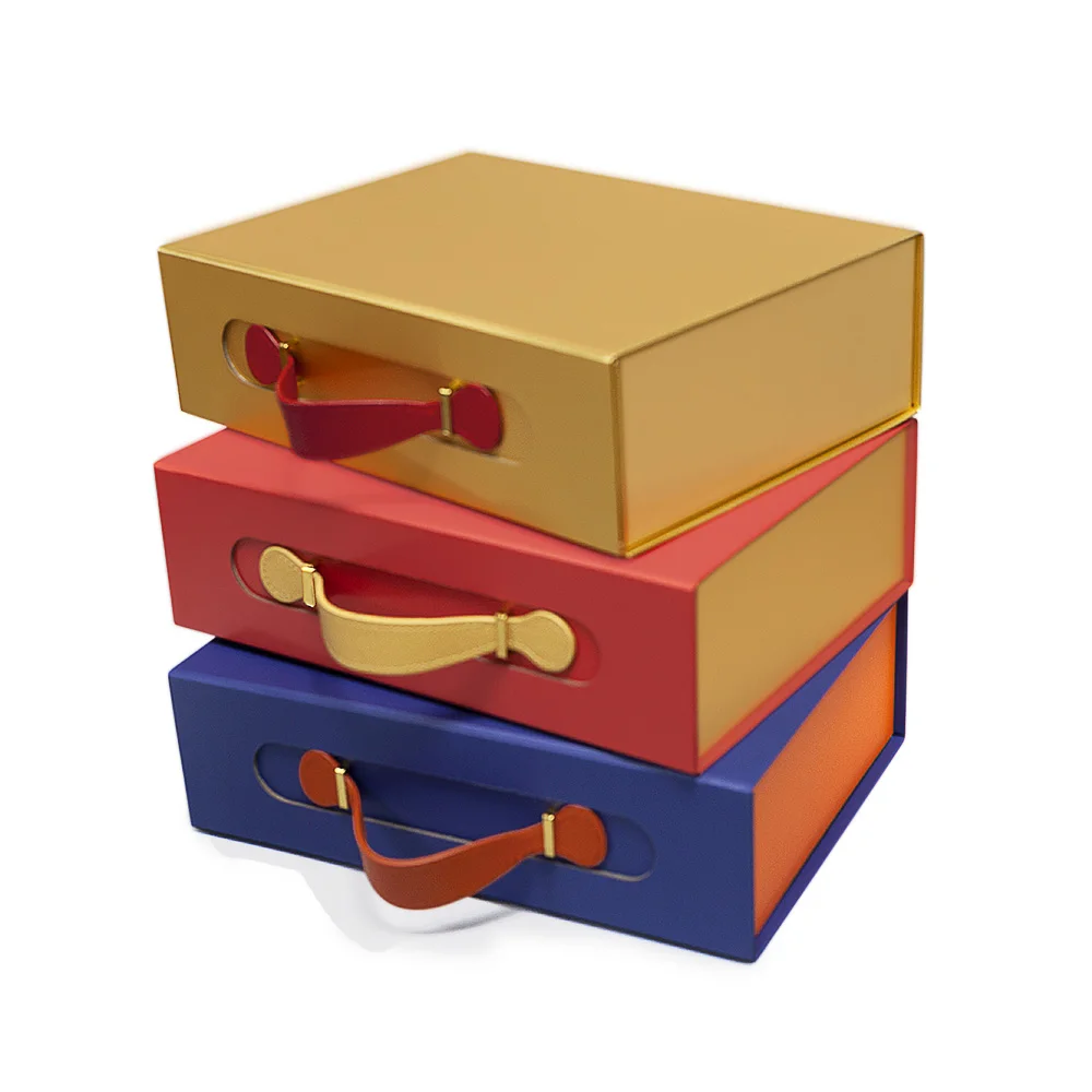 Large Luxury Foldable Custom Magnetic Gift Box For Clothes Shoes Bags