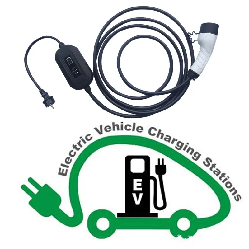J1772 8A 16A 32A 40A регулируемый ток Тип 2 ev зарядный кабель с задержкой запуска светодиодный