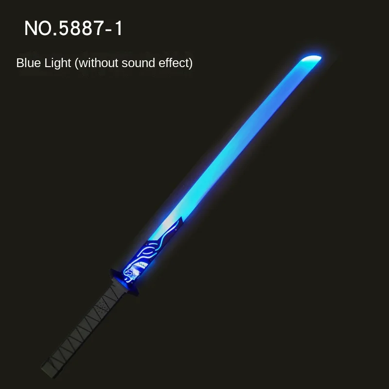 82.5cm glow stick colorful flash combat sound effect laser sword night market stall toy Luminous samurai sword