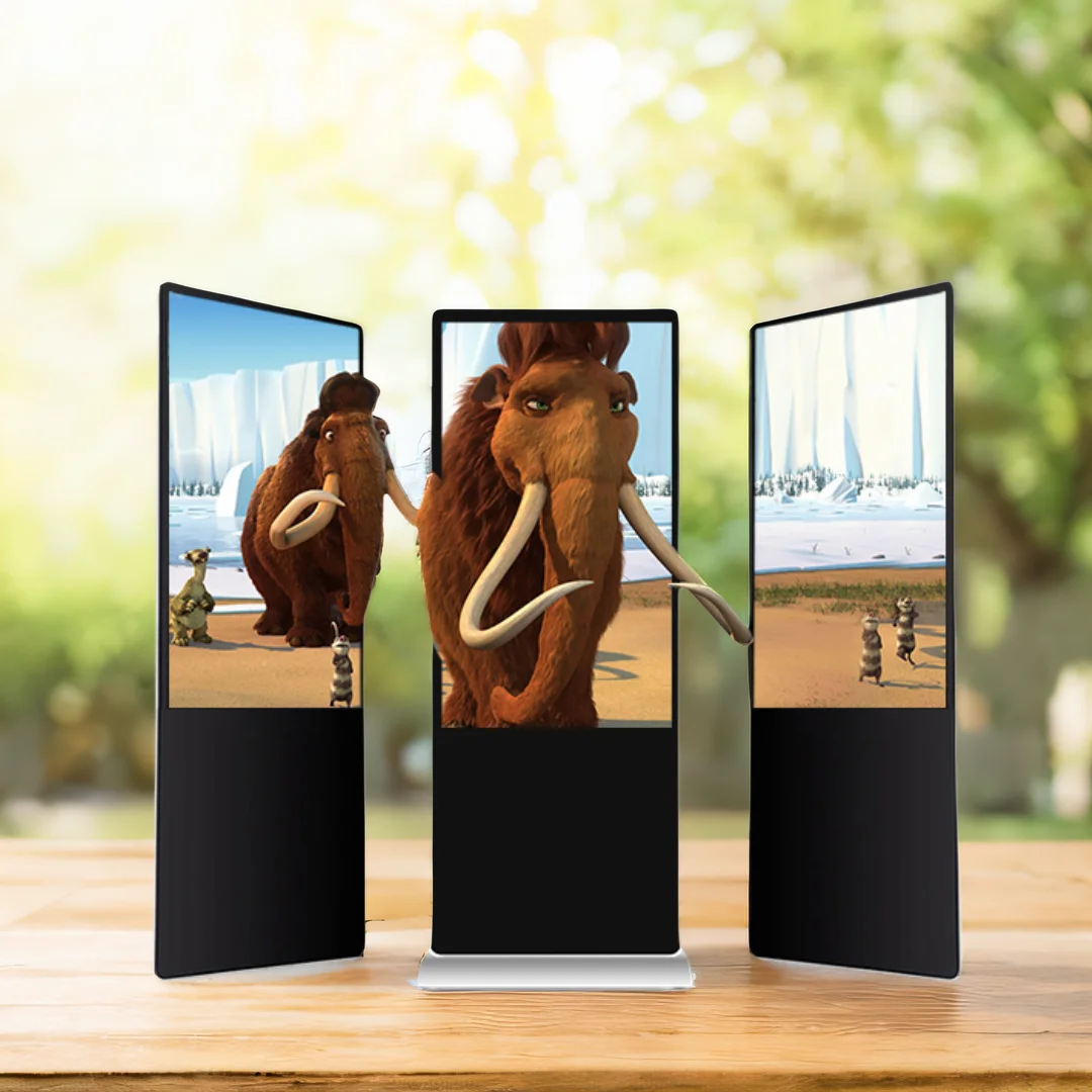 55/50/43 Inch Ultra Thin Multi Media Lcd Digital Signage Totem Advertising Screens Kiosk Advertising 4+32g Touch Screen Kiosk