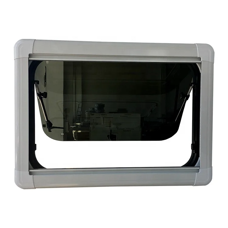 Caravan parts Double glazed layer acrylic RV Caravan Motorhome Camper Push Out Window with flyscreen and blind
