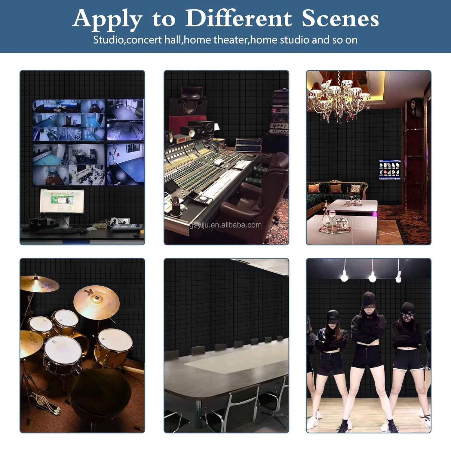Wholesale Price Acoustic Panels Sound Proof Padding Acoustical Wall Panels Studio Foam Soundproof